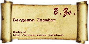 Bergmann Zsombor névjegykártya